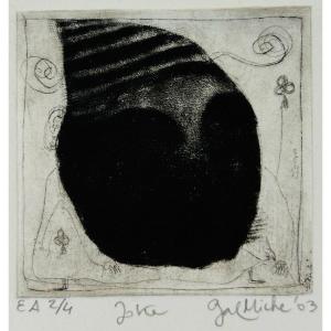 Galmiche (stéphane) - Joke. At The Author's, 2003; 52/55 Mm, Mezzotint And Etching.