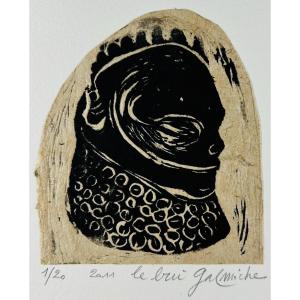 GALMICHE (Stéphane) - Le bui. Chez l'auteur, 2011 ; 100/85 mm, gravure sur bois.