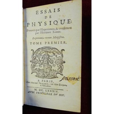 Ouvrage De Physique Du 17ème Siècle Imprimé En 1684