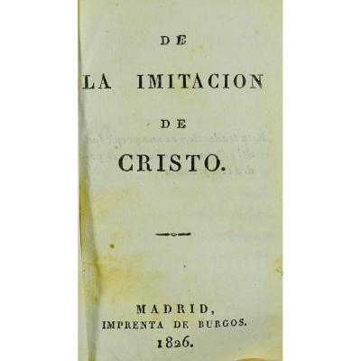 LAMENNAIS (abbé F. de) - De la imitation de Christo. Madrid, Imprenta de Burgos, 1826.
