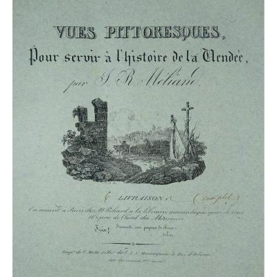 MÉLIAND - Vues pittoresques  de la Vendée. 36 lithographies. Reliure signée Bonnemort.