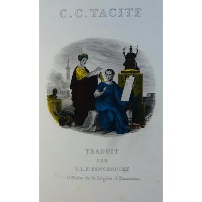 PANCKOUCKE - Etudes et dissertations sur Tacite. 1842. Gravures coloriées d'époque.