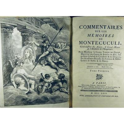 TURPIN DE CRISSÉ - Commentaires sur les mémoires de Montecuculi. Sur l'artillerie, 1769.