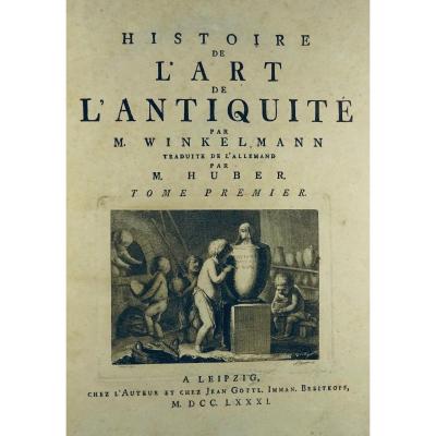 WINCKELMANN - Histoire de l'art de l'antiquité. Imprimé en 1782, reliure d'époque.