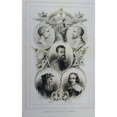 FALLET (Céline) - Les Princes de l'art. Rouen, Megard et Cie, 1859. Cartonnage d'éditeur.