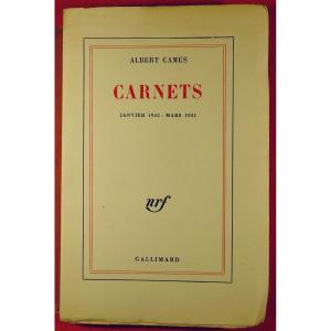 	CAMUS (Albert) - Carnets. Janvier 1942 - Mars 1951. Gallimard, 1964. Édition originale.