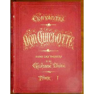 CERVANTES SAAVEDRA - L'ingénieux Hidalgo Don Quichotte de la Manche. Hachette. 1859, DORÉ.