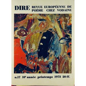 Revue Dire - European Poetry Review N° 17. Typography By Jean Vodaine, 1971.