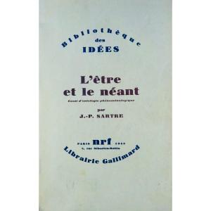 SARTRE - L'Être et le néant. Essai d'ontologie phénoménologique. Gallimard, 1943. 2ème édition.