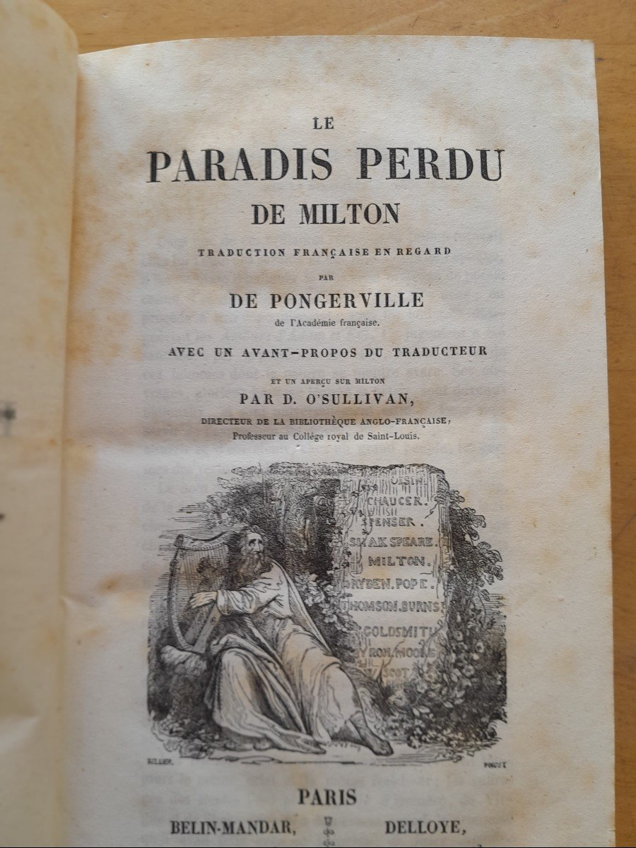 Livre ancien Milton le paradis perdu -photo-3