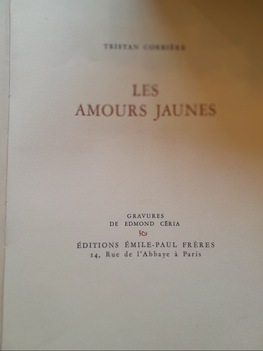 Livre Ancien Tristan Corbiere Les Amours Jaunes -photo-2