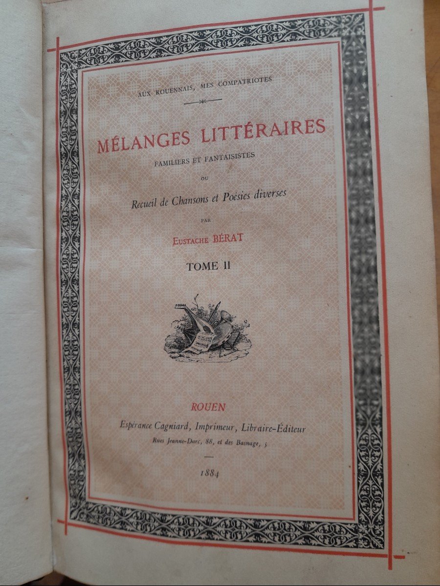 Livres Anciens Eustache Berat Mélanges Littéraire Familiers Et Fantaisistes -photo-4