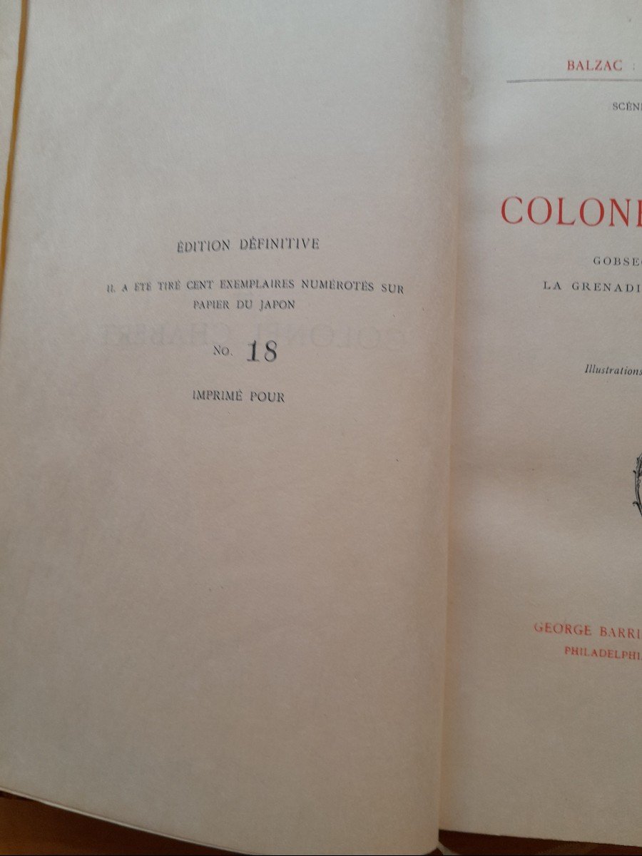 Livre Ancien Balzac Le Colonel Chabert-photo-4