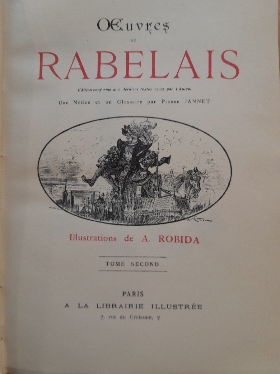 Livres Anciens Rabelais Oeuvres -photo-3