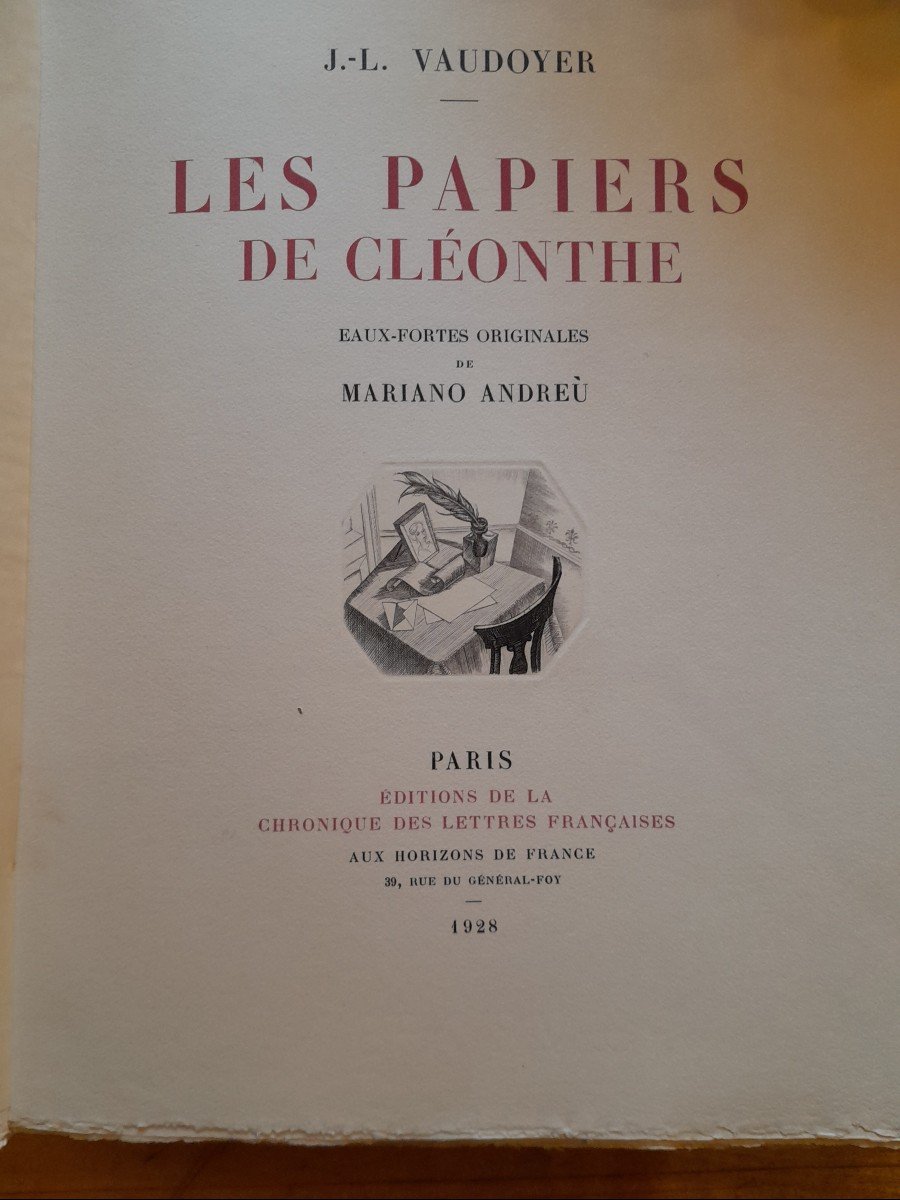 Livre Ancien Vaudoyer J.l. Les Papiers De Cleonthe-photo-2