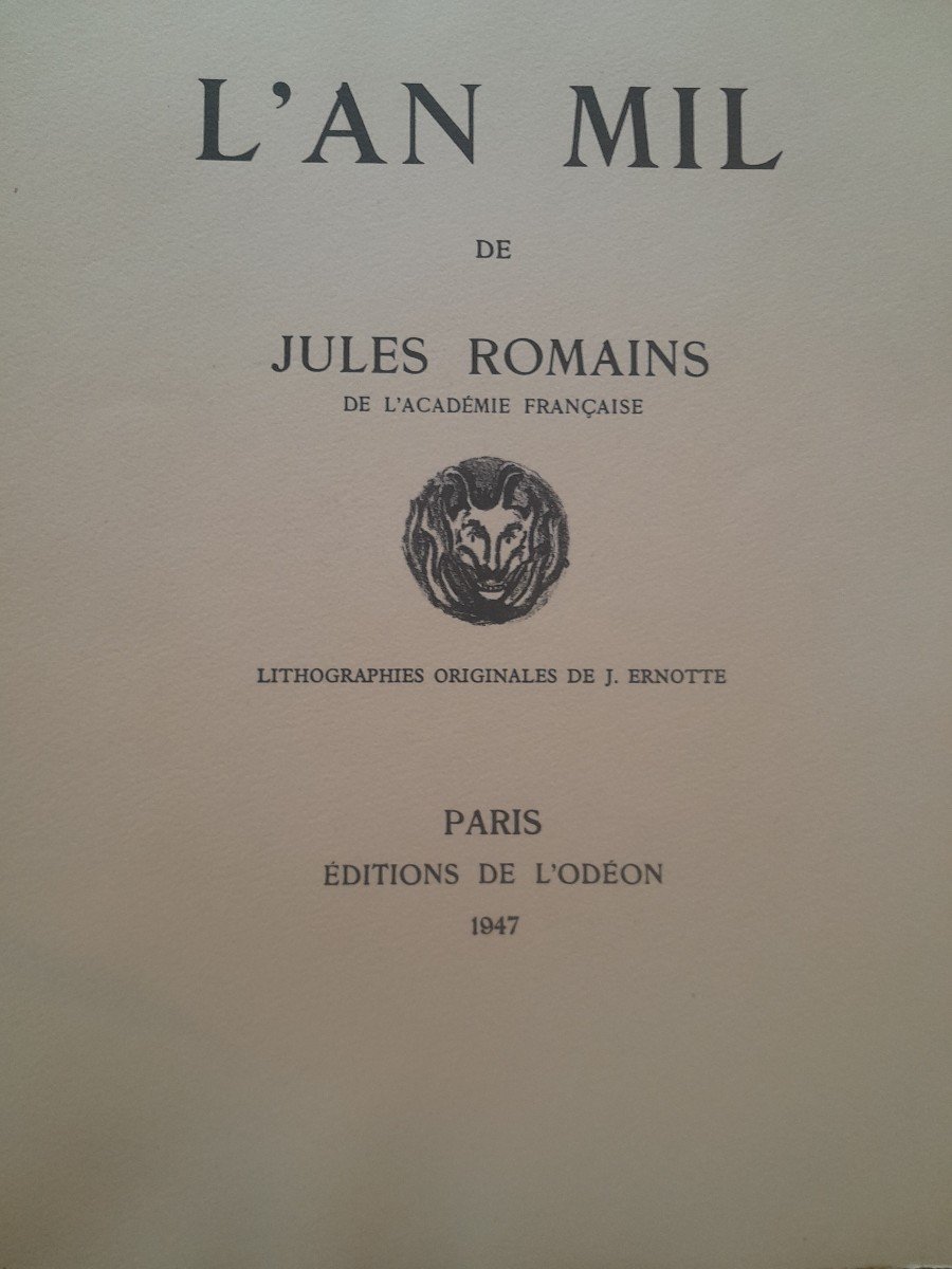 Livre Ancien Jules Romains l'An Mil -photo-2