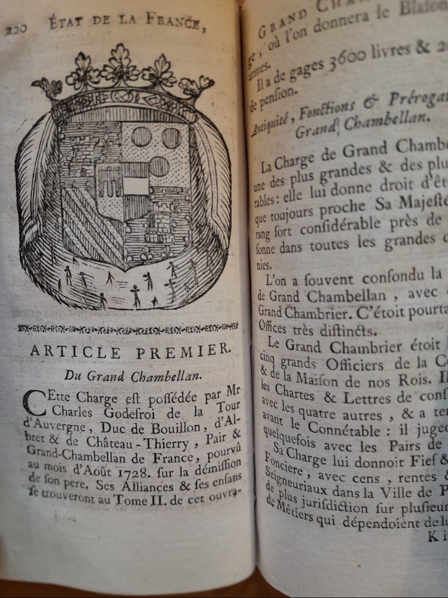 Livres Anciens l'état De La France -photo-3