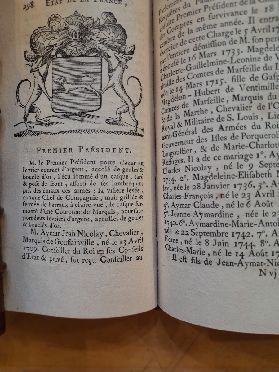 Livres Anciens l'état De La France -photo-3