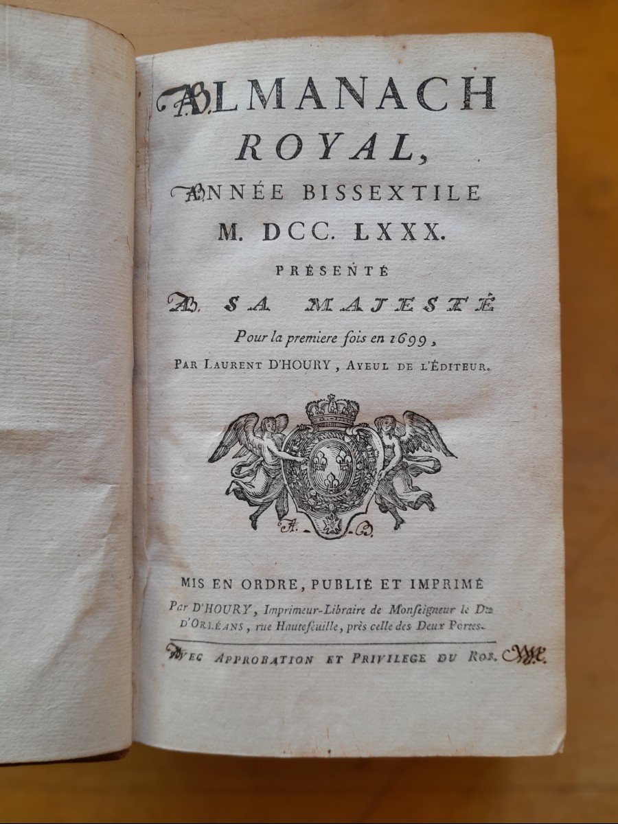 Livre Ancien Amanach royal 1780-photo-3