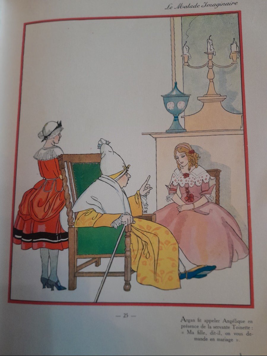 Livre Ancien Moliere Le Malade Imaginaire -photo-4