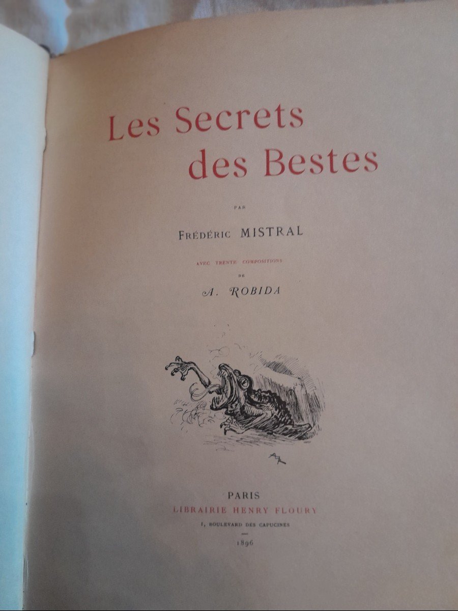 Livre Ancien Frédéric Mistral Les Secrets des Bestes -photo-3