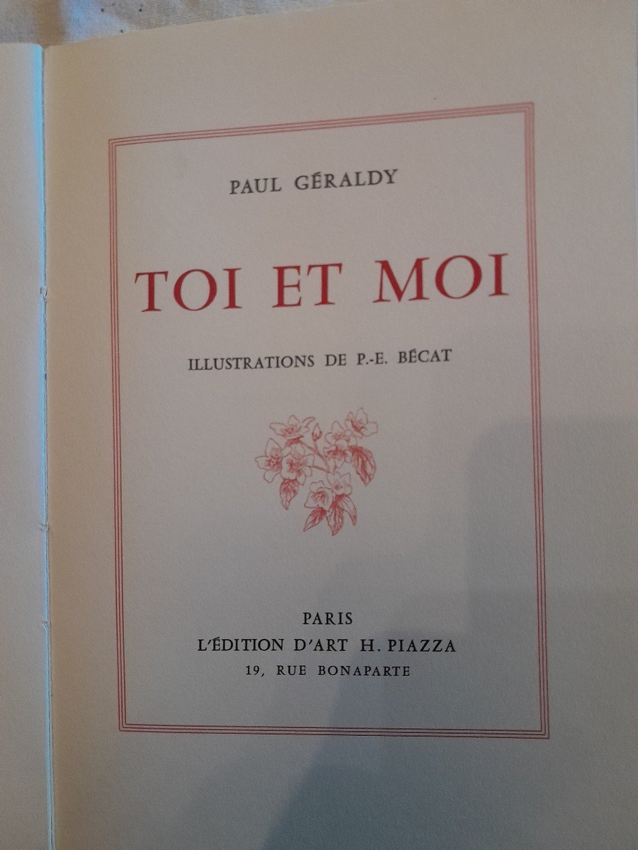 Livre Ancien Paul Geraldy Toi Et Moi-photo-2