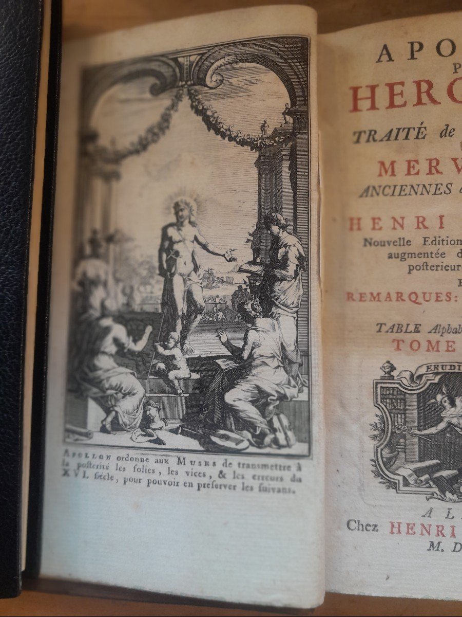 Livres anciens Henri Estienne Apologie pour Herodote ou traité des merveilles anciennes -photo-4