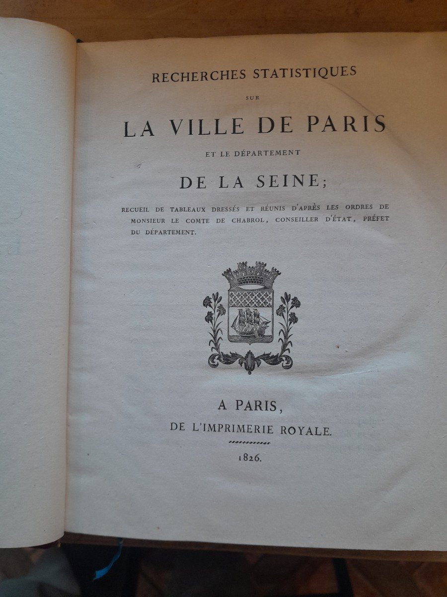 Livre ancien Recherches Statistiques  Sur La Ville De Paris Et Le Département De La Seine -photo-3