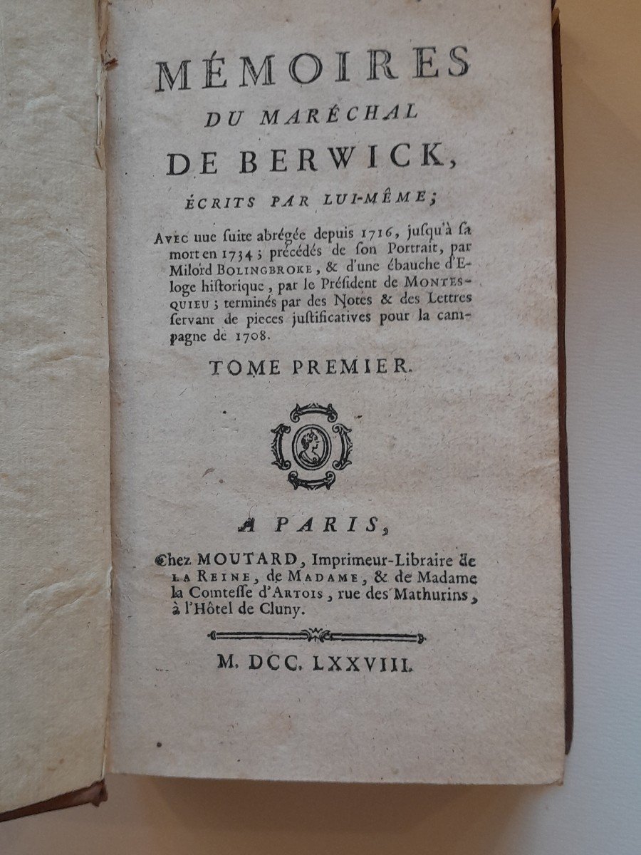 Livres Anciens Memoires Du Maréchal De  Berwick écrit Par Lui-même -photo-3