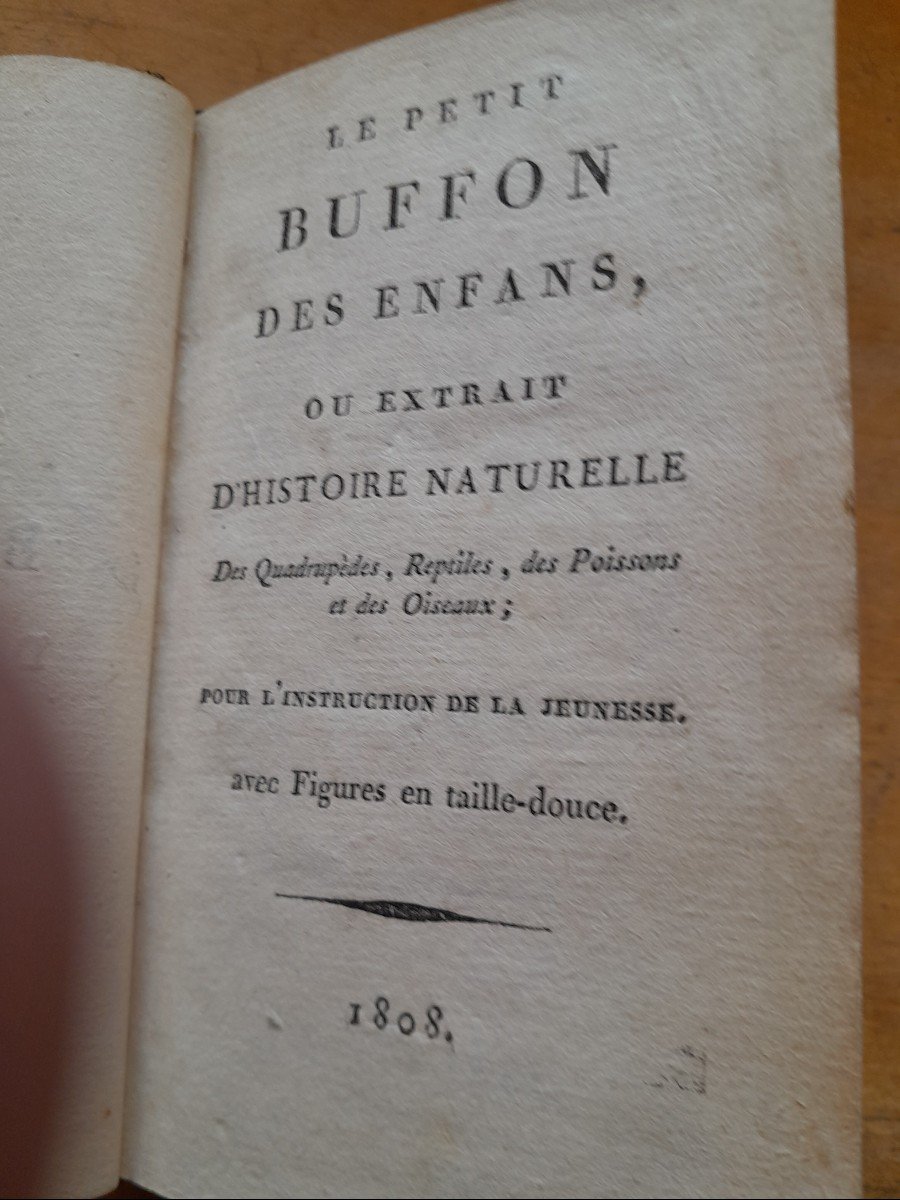 Livre Ancien Le Petit Buffon Des Enfants Ou Extrait d'Histoire Naturelle-photo-3