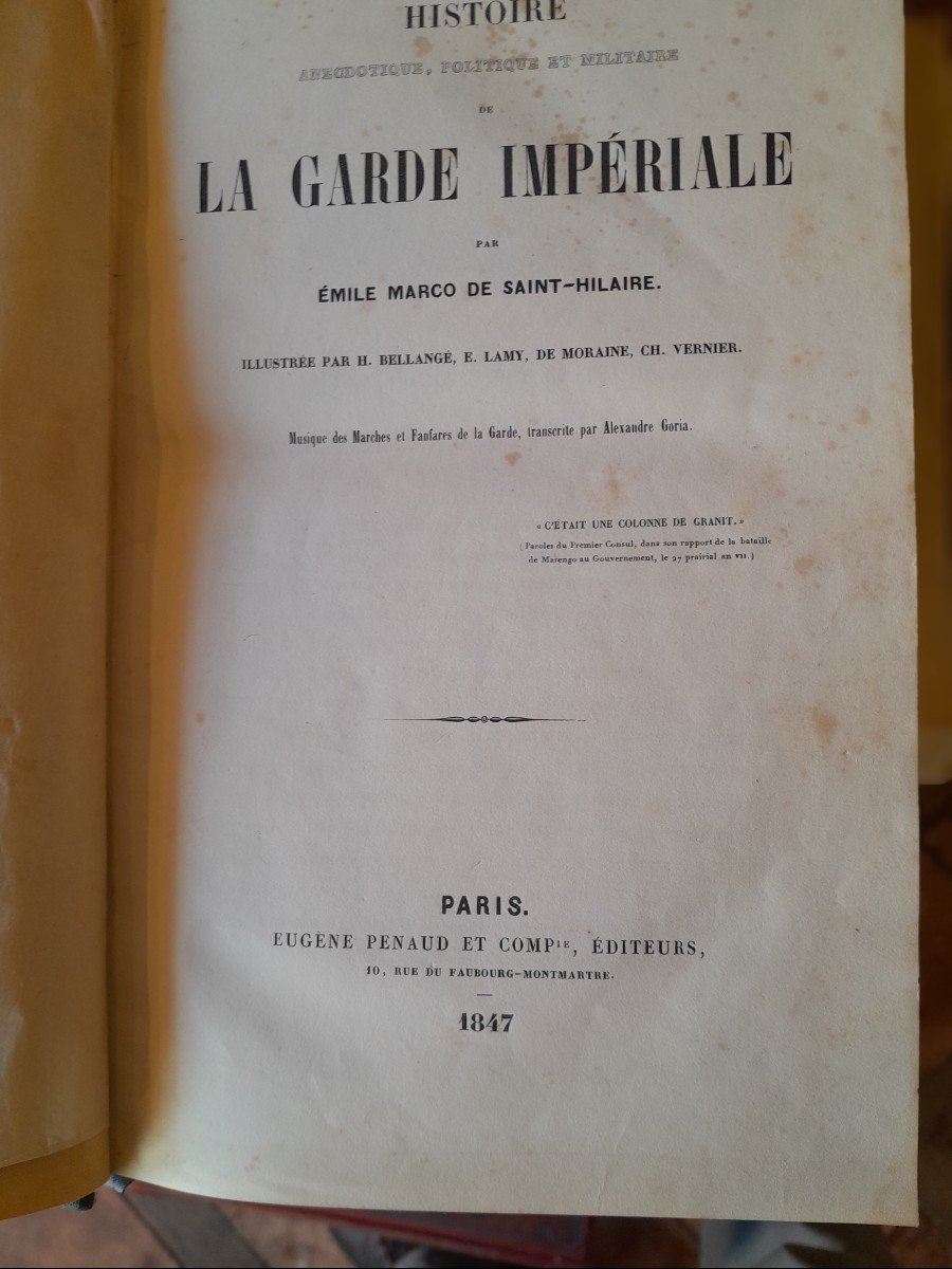 Livre Ancien E.m. De Saint-hilaire La Garde Imperiale -photo-2