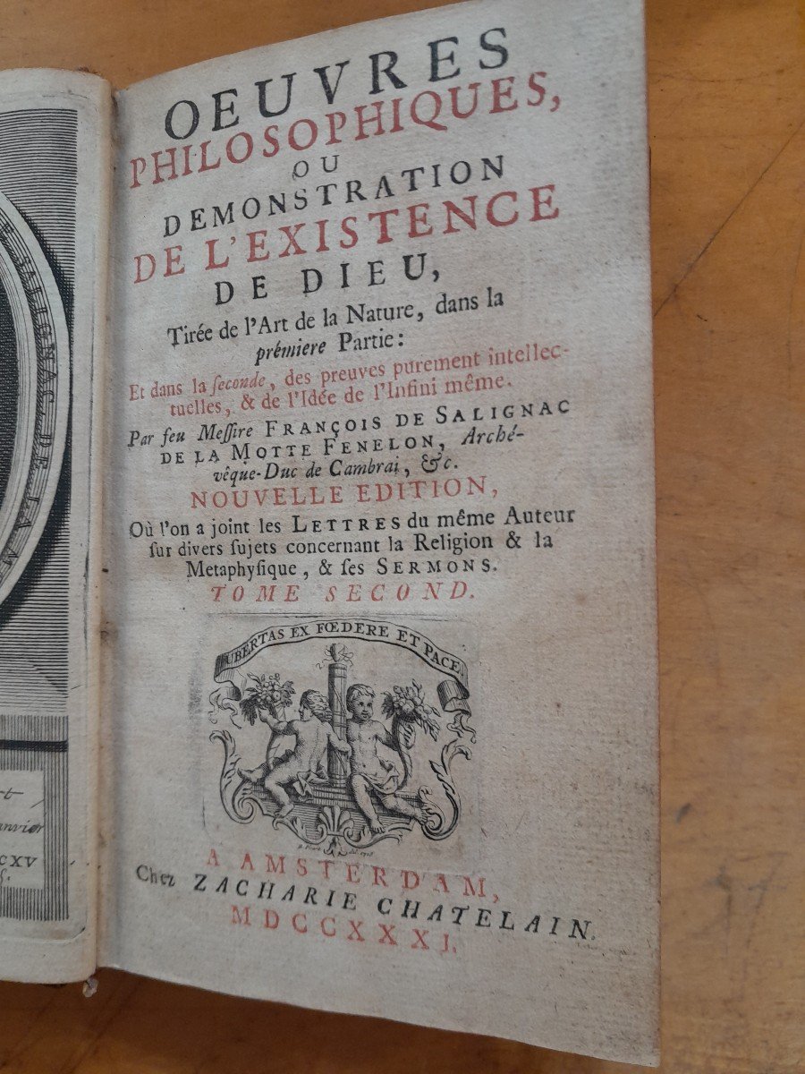 Livres Anciens Fenelon Oeuvres Philosophiques Ou Démonstration De l'Expérience De Dieu-photo-2