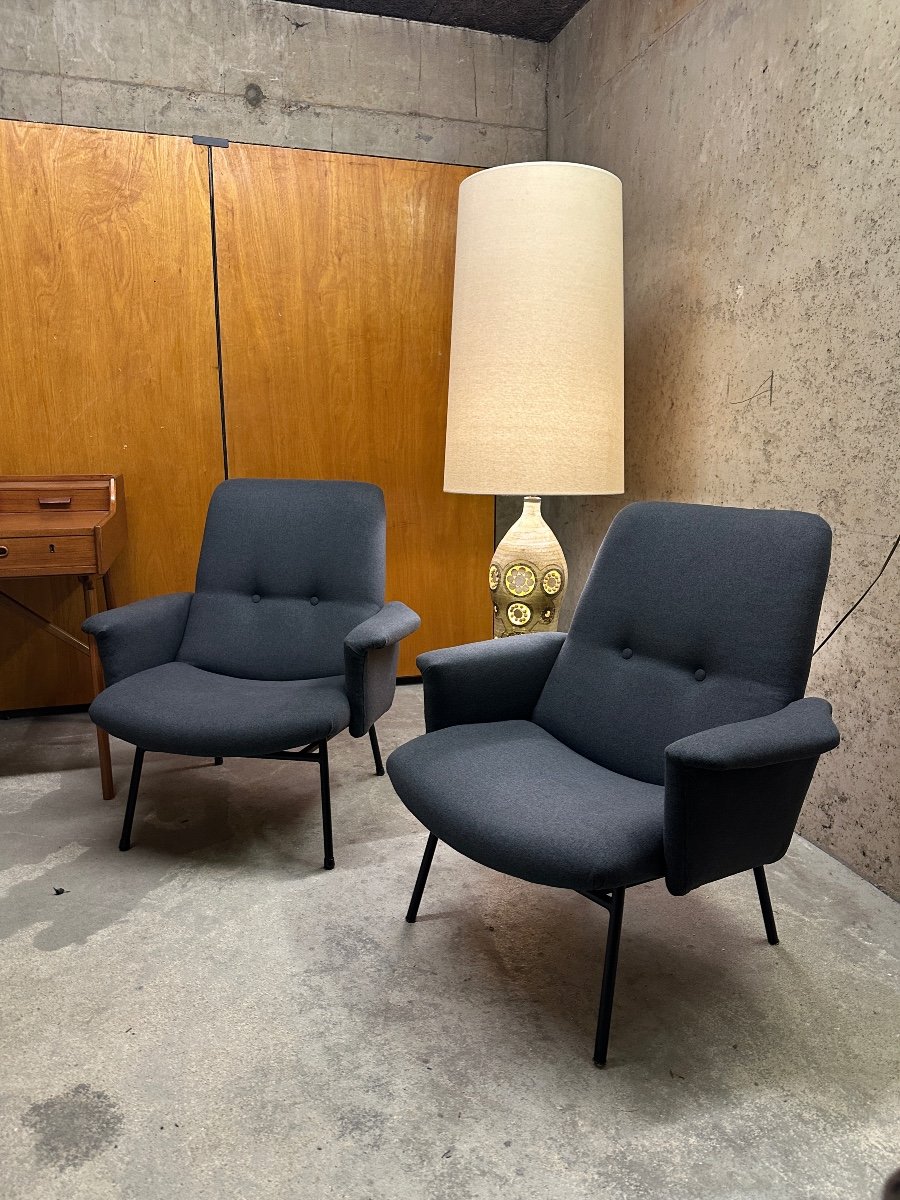 Pair Of Sk660 Armchairs By Pierre Guariche For Steiner