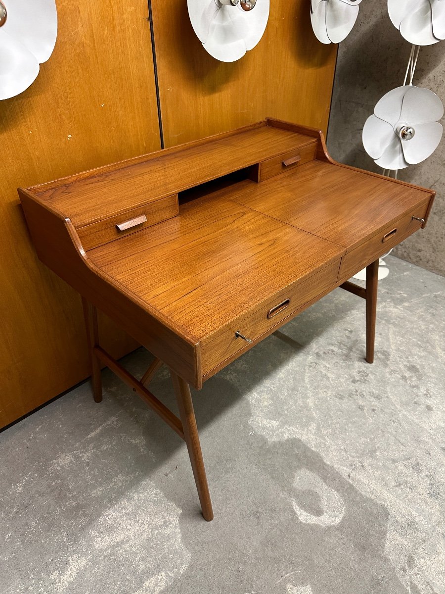 Danish Teak Desk By Arne Wahl Iversen -photo-2