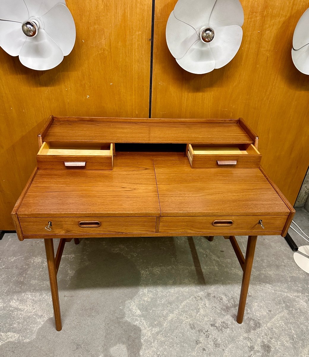 Danish Teak Desk By Arne Wahl Iversen -photo-3