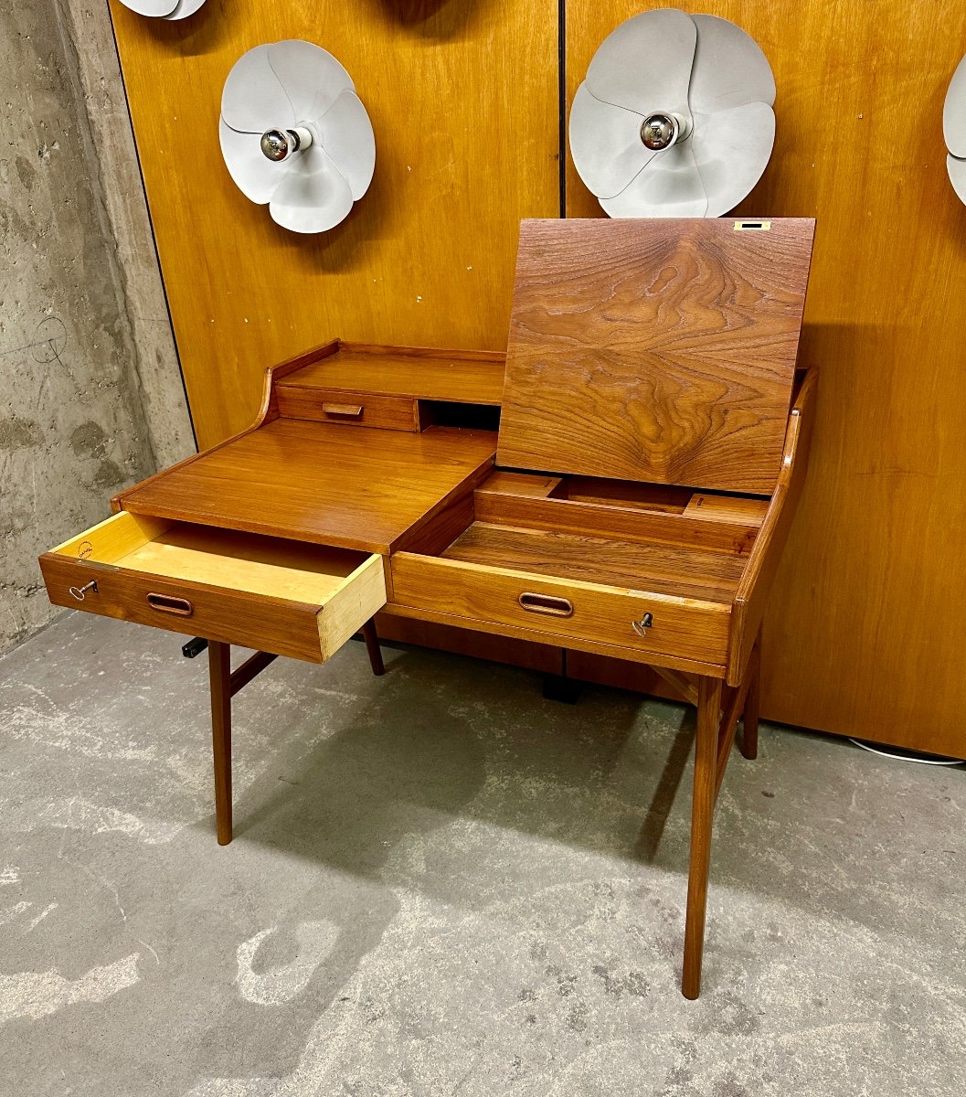 Danish Teak Desk By Arne Wahl Iversen -photo-4