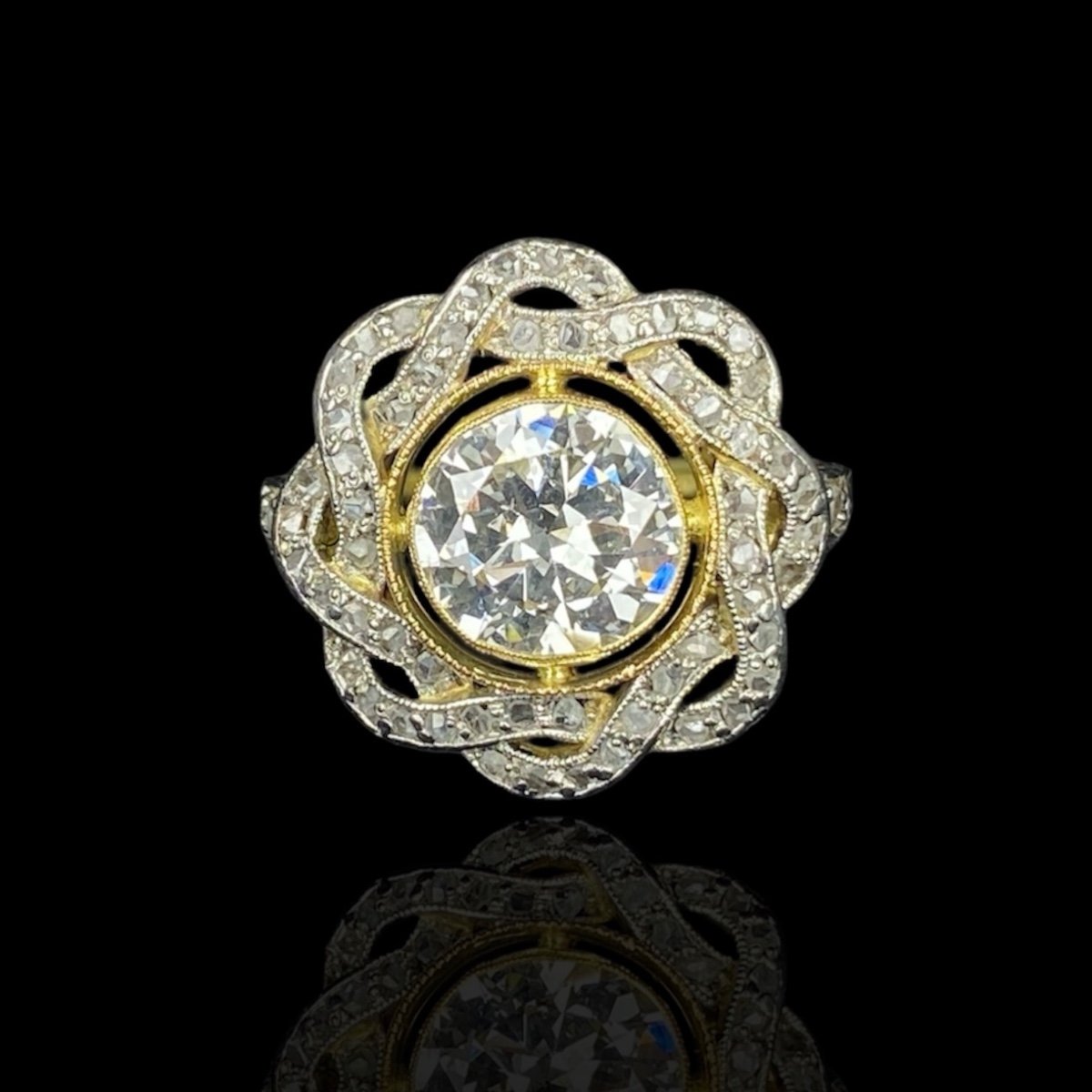 Antique Belle Epoque Ring, Gold And Diamonds