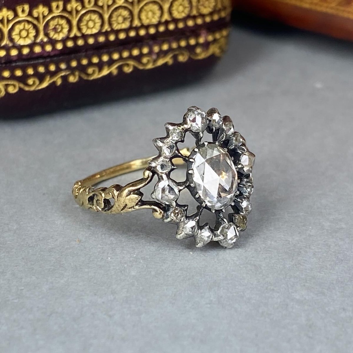 Antique Gold, Silver And Diamond Ring