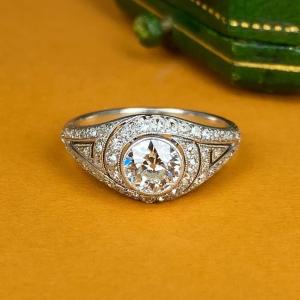 Art Deco Platinum And Diamond Ring