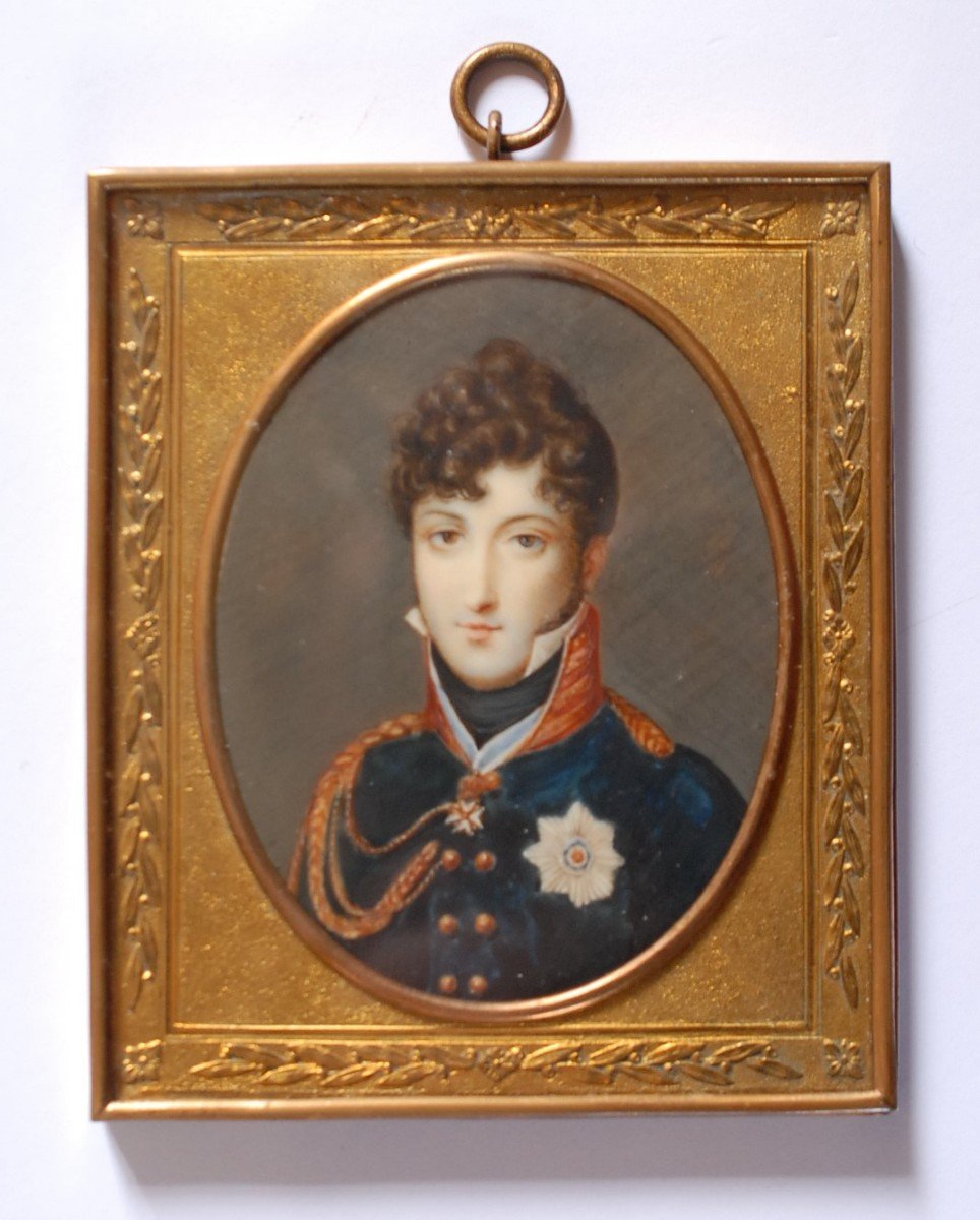 Miniature, Portrait Duke Ernest Of Saxe-coburg-saalfeld (1784-1844), Attributed To Daniel Saint-photo-3