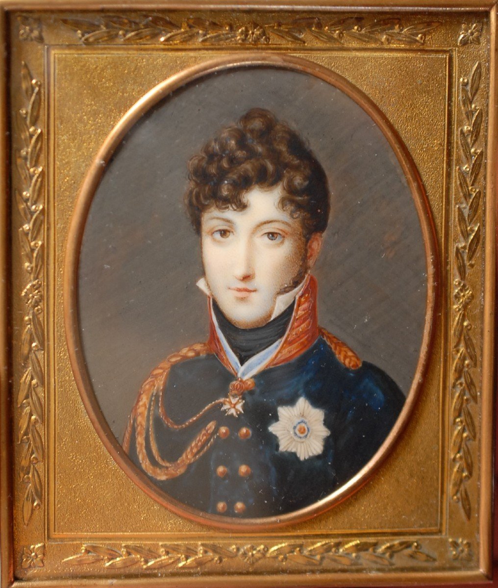 Miniature, Portrait Duke Ernest Of Saxe-coburg-saalfeld (1784-1844), Attributed To Daniel Saint-photo-1