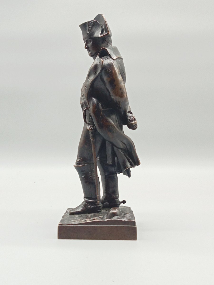 Emperor Napoleon 1st Bronze Statuette, Cast By Susse Frères, Medal Patina, Late 19th Century -photo-2