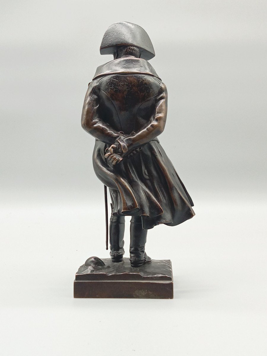 Emperor Napoleon 1st Bronze Statuette, Cast By Susse Frères, Medal Patina, Late 19th Century -photo-3