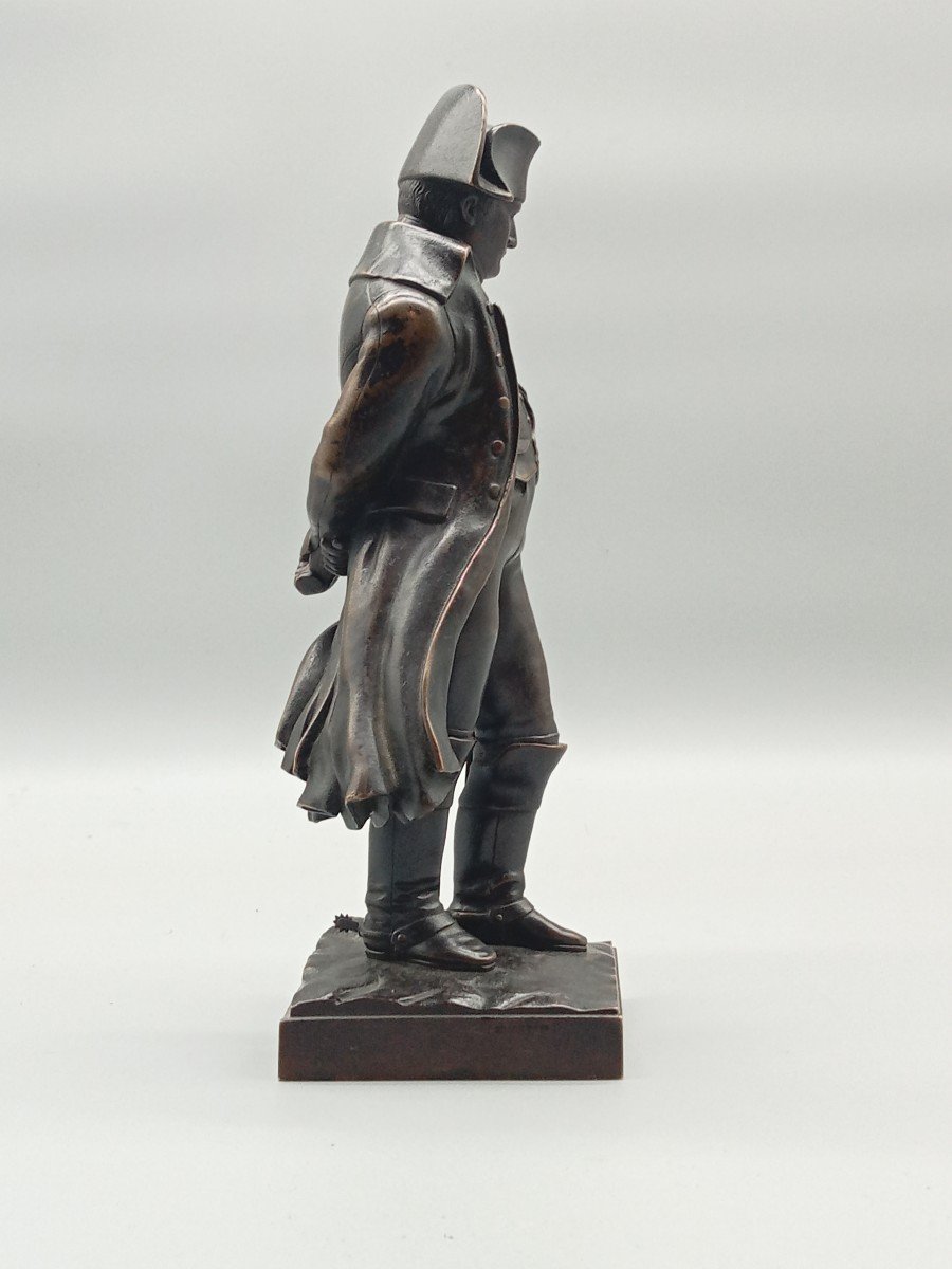 Emperor Napoleon 1st Bronze Statuette, Cast By Susse Frères, Medal Patina, Late 19th Century -photo-4