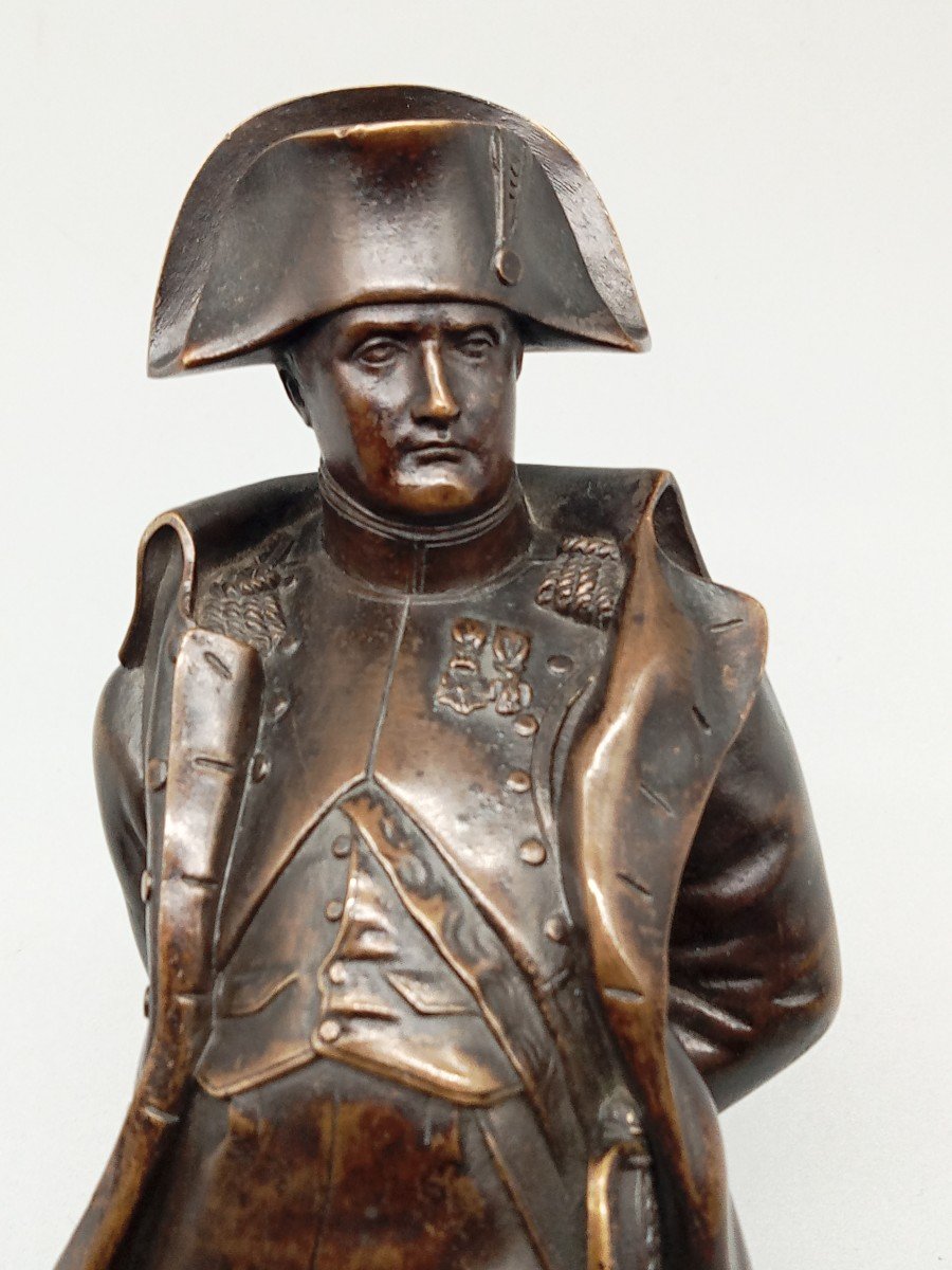 Emperor Napoleon 1st Bronze Statuette, Cast By Susse Frères, Medal Patina, Late 19th Century -photo-2