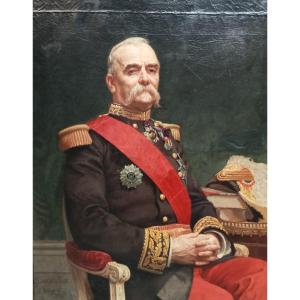 Portrait Of General Achille Thomassin In Uniform (1827-1919), Painting Signed Charpentier Bosio