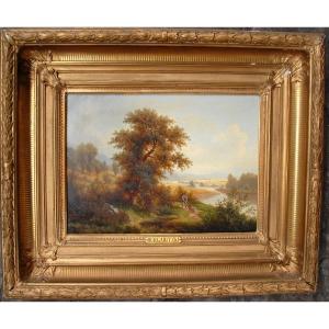 19th Century Landscape Paintings Signed Josef Burgaritzky (1836-1890)