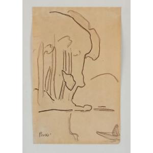 Drawing "boat Ride" Signed Jean Peské (1870-1949), 20th