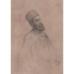 Hippolyte Lazerges 1817- 1887 Paire De Portrait De Missionnaires d'Afrique