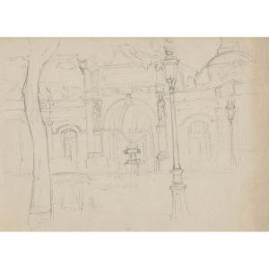 Louis Hayet 1864-1940 Study Of Parisian Square 